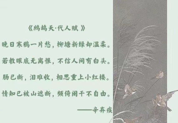 辛弃疾的代人赋,写尽了女子的相思之情 辛弃疾的代人赋,写尽了女子的相思之情