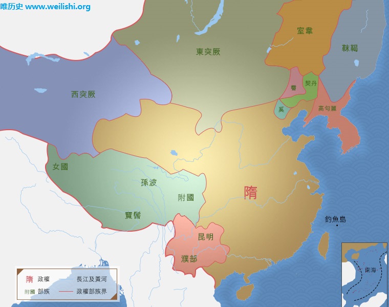 隋代版圖 隋代版圖