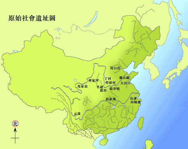 史前文化遗址分布图 史前文化遗址分布图