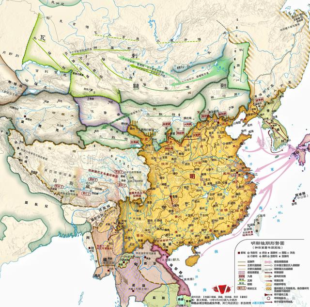 图-倭寇入侵中国和明朝支援朝鲜